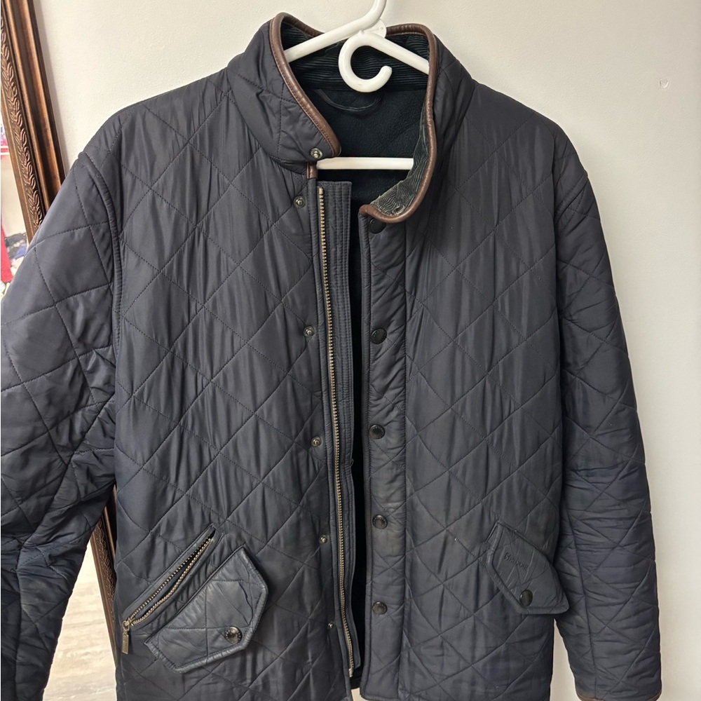Barbour Men's Quilted Puffer Jacket - Dark Gray